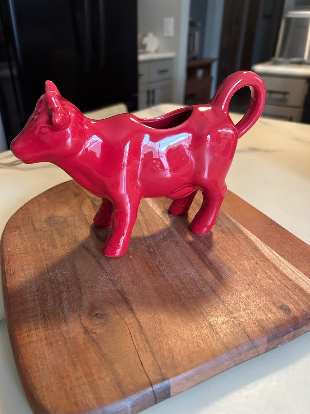 Food Network Red Ceramic Cow Creamer